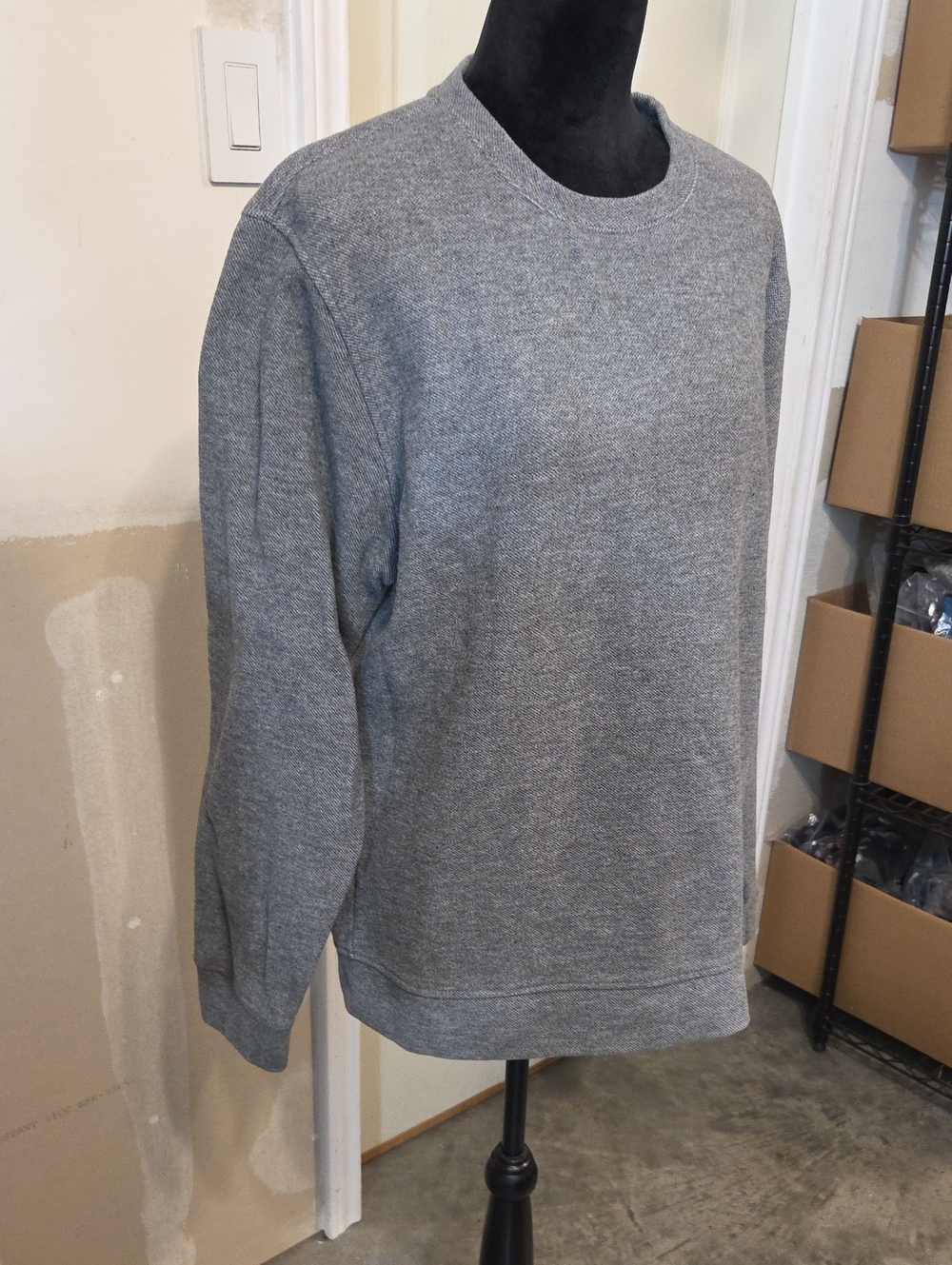 JACHS New York Men's Heather Gray Crewneck Sweater